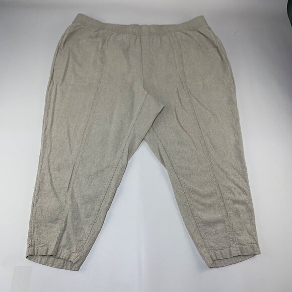Old Navy Flax Linen Blend High Rise Ankle Pant 3X - Picture 1 of 8